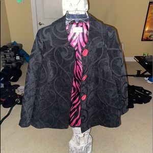 3 sisters Pink Zebra Coat